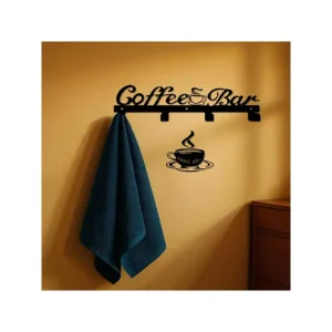 Coffee Cup Rack with Hooks -