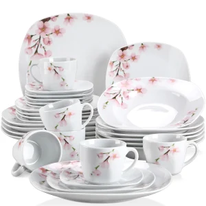 VEWEET ANNIE 30/24/20 Pcs Porcelain Dinnerware Set