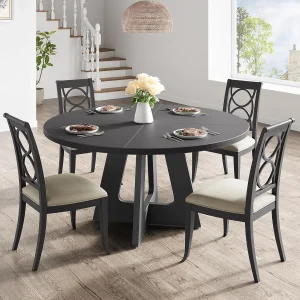 120 x 120 x 53 cm Round Dining Table for 4-6