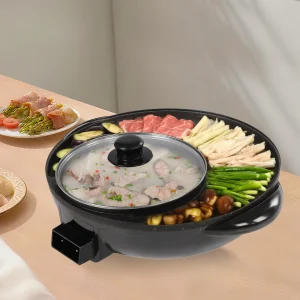 5-Gear Electric Hot Pot with Frying Pan, 1350w