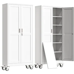 75" H Metal Garage Storage Cabinet,