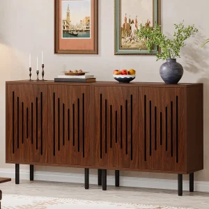 Tribesigns Vintage Storage Cabinet Set of 2, 59"