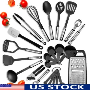 24 Piece Kitchen Utensil Set Non-Stick Nylon