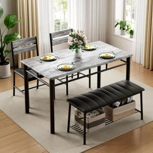 IRONCK Dining Table Set for 4,