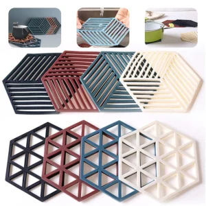 8 Style Silicone Trivet Mats And Hot Pads Hexagon